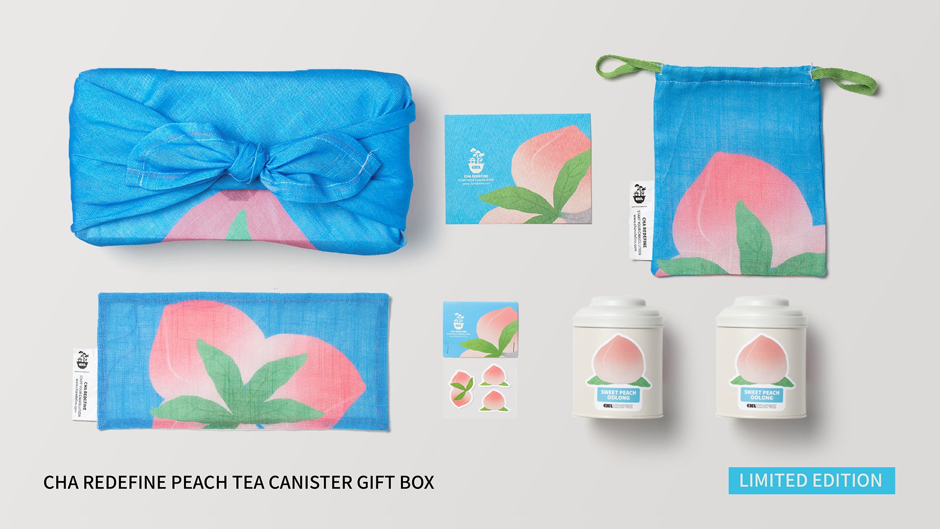 cha redefine peach tea canister gift box limited edition 